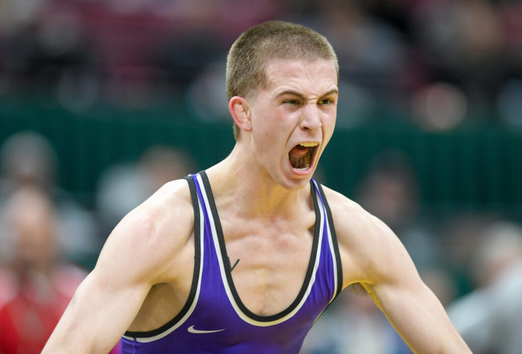 Desales wrestling's McClelland celebrates win