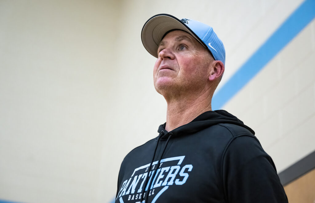 Hilliard Darby coach Chris Fugitt watches practice