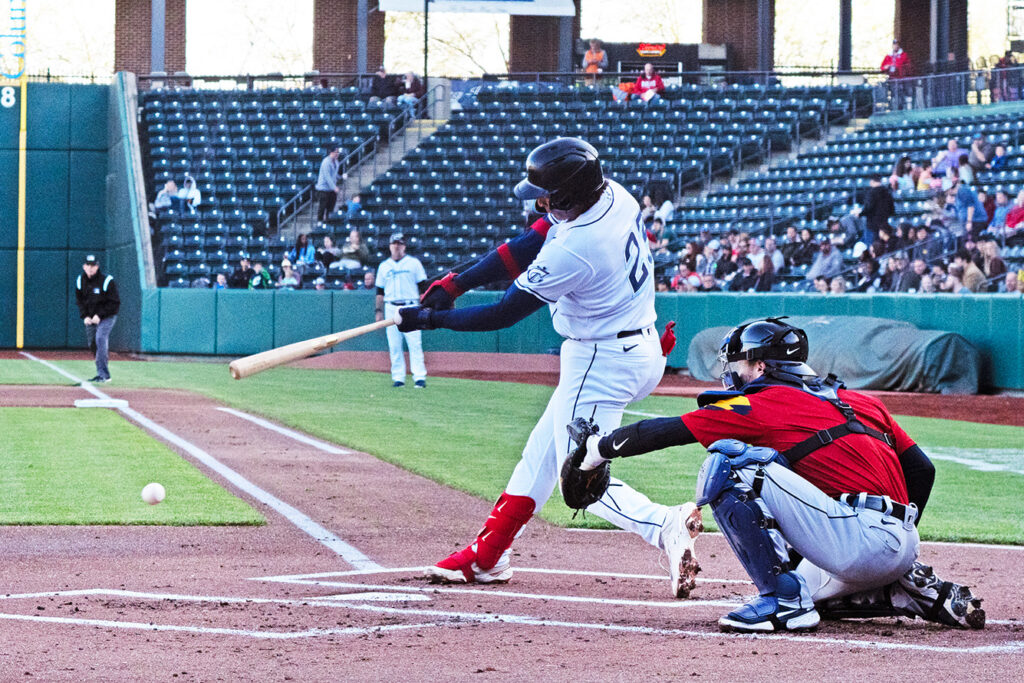 Clippers' Bo Naylor swings at the plate