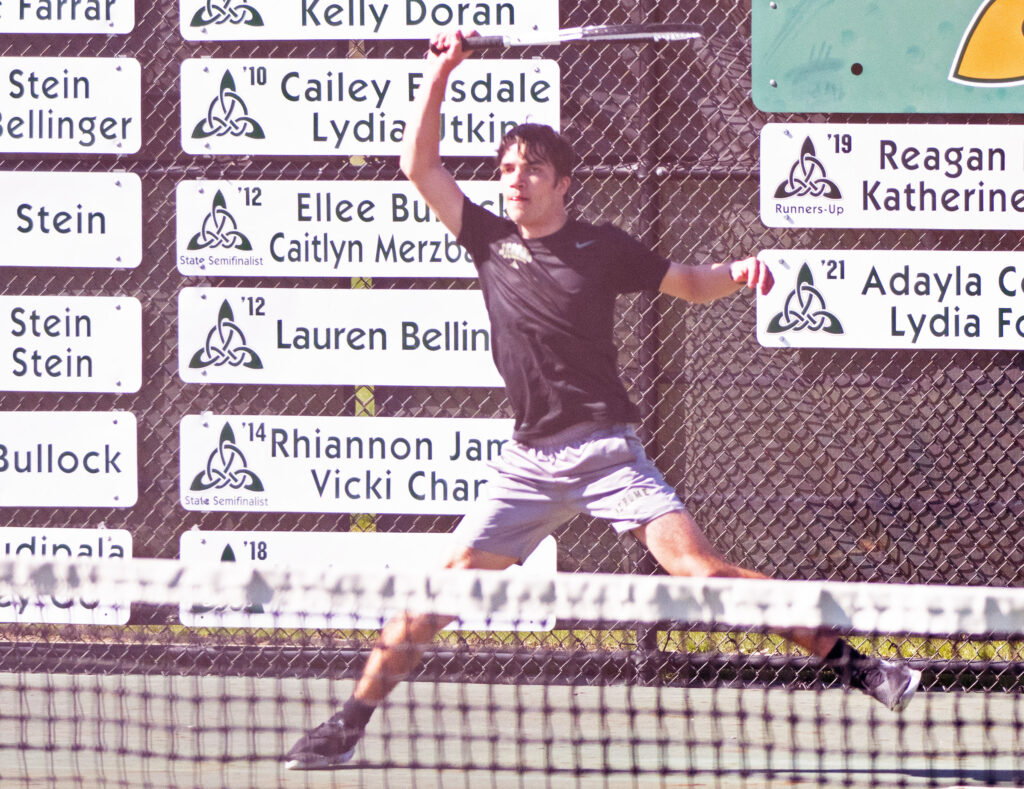 Dublin Jerome's Cayden Stratford plays tennis