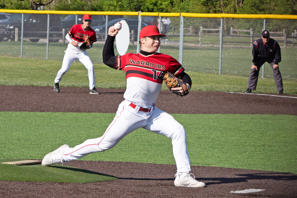 Worthington Christian's Connor Hendrickson pitches