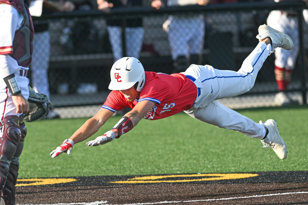 Grove City's Braxton Bryant slides into home