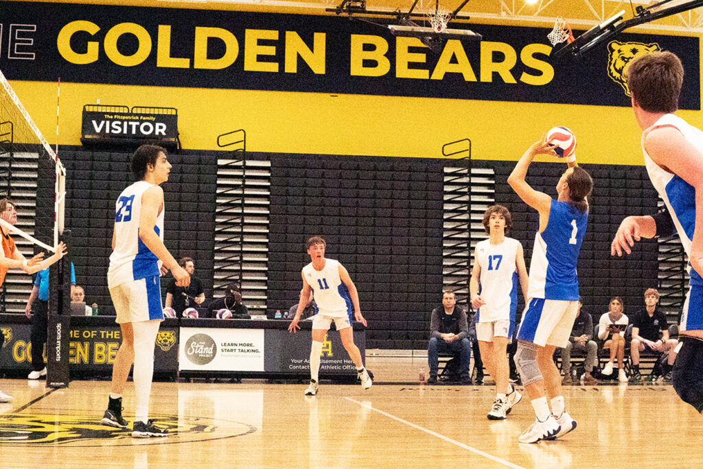 Olentangy Liberty's Jack Sullenberger sets volleyball