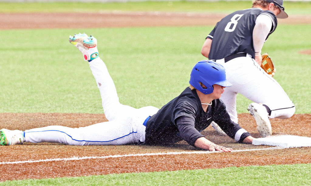 Olentangy Liberty's mason Onante slides