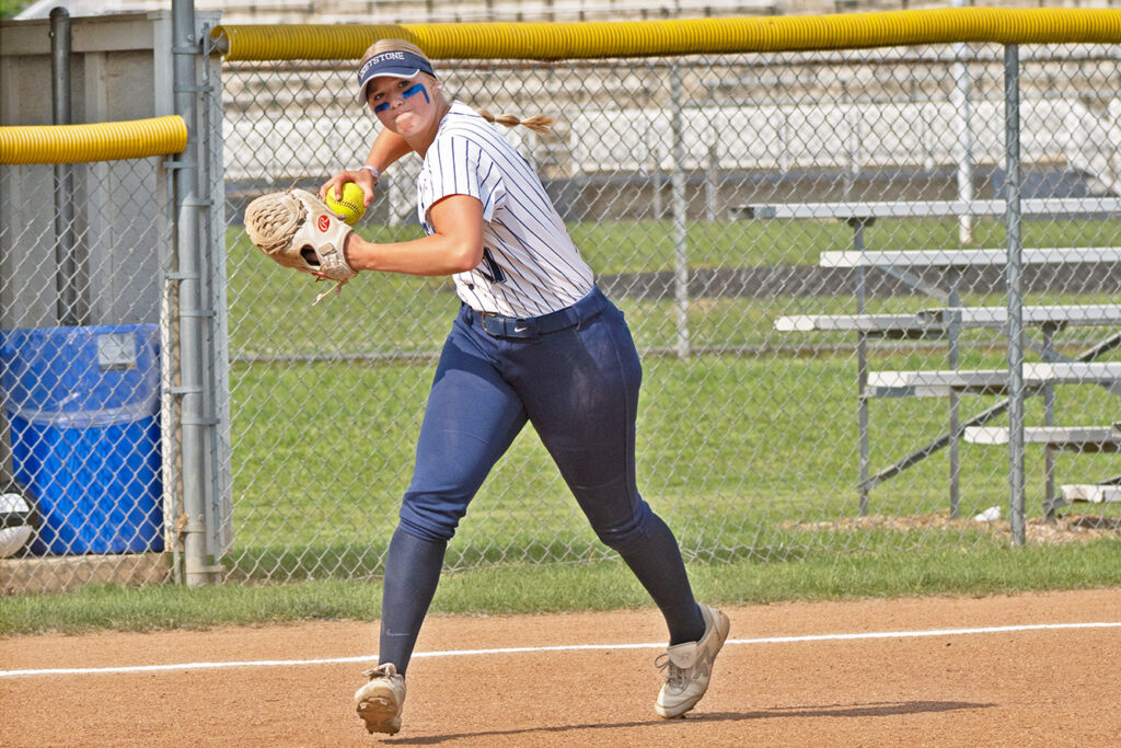 Whetstone's Lydia Pratt throws softball