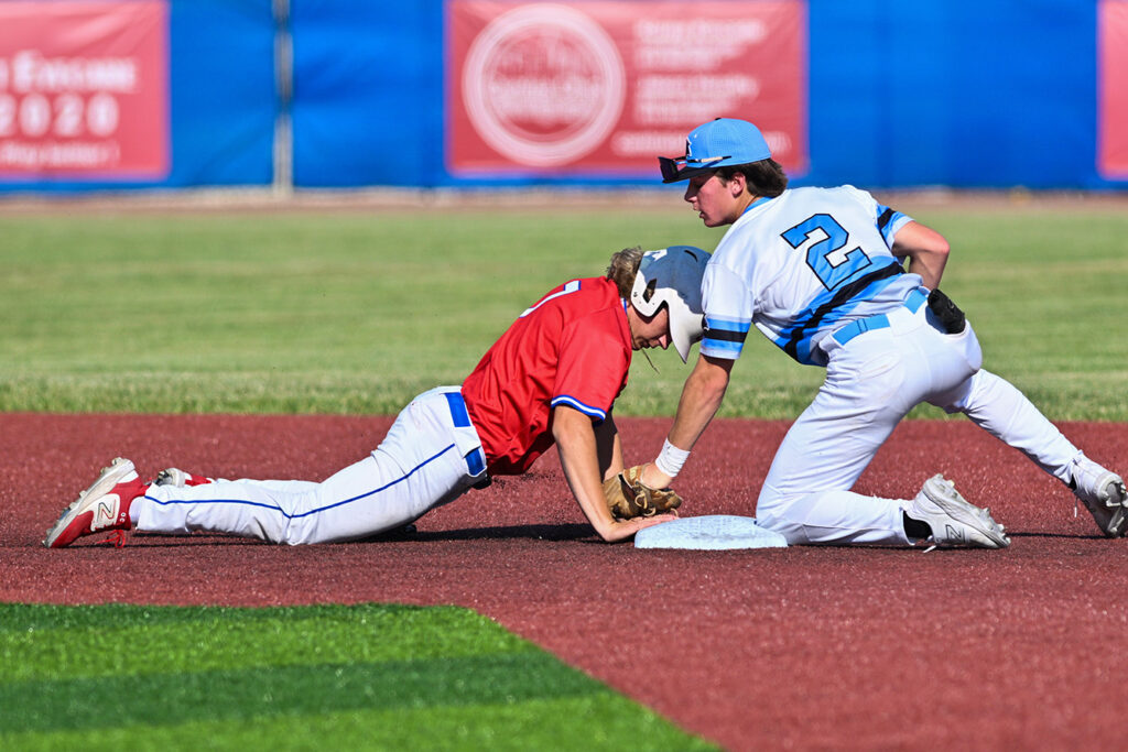 Grove City's Logan Highley slides into second