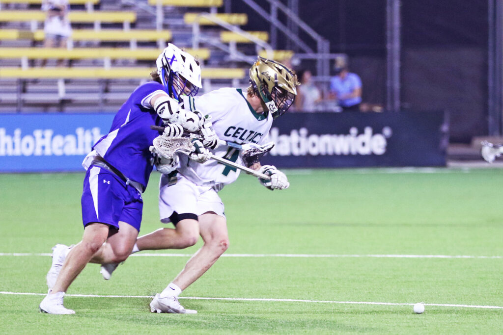 Dublin Jerome's Brady Sestili attacks in lacrosse