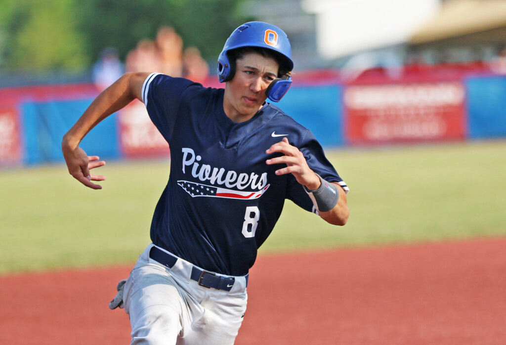 Olentangy Orange's Keegan Knupp rounds third