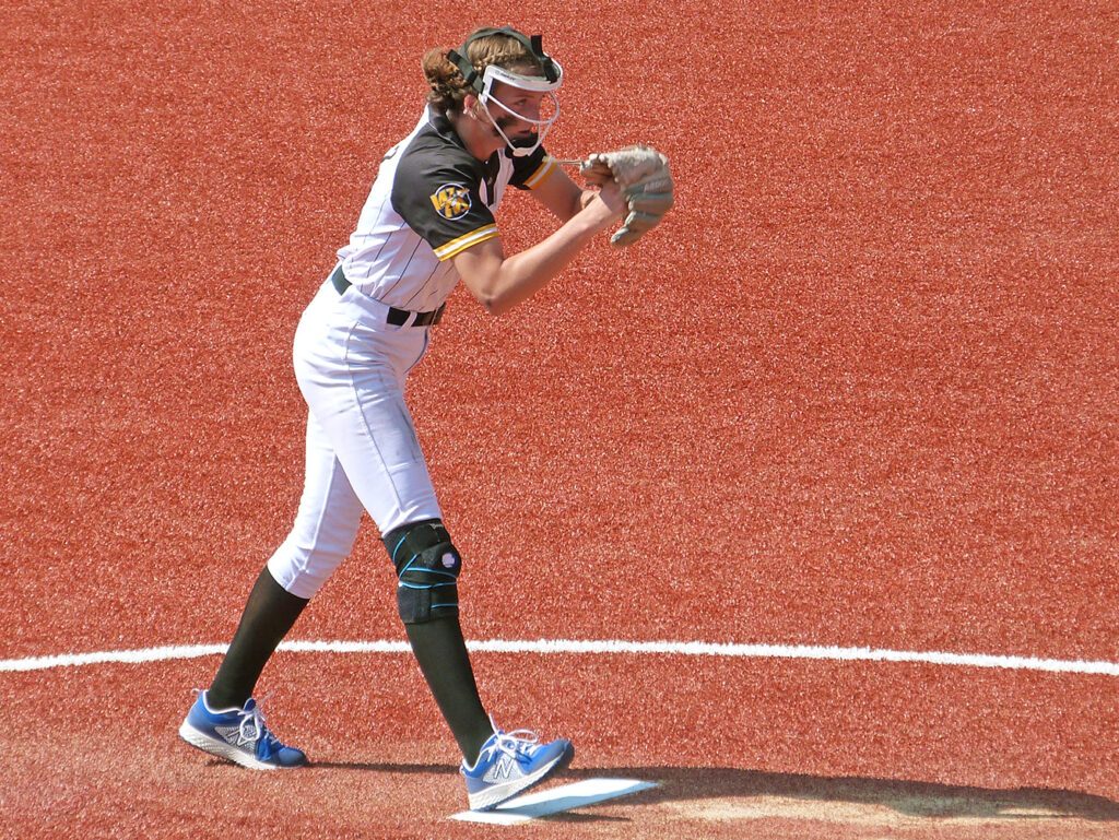 Watkins Memorial's Carsyn Cassady pitches