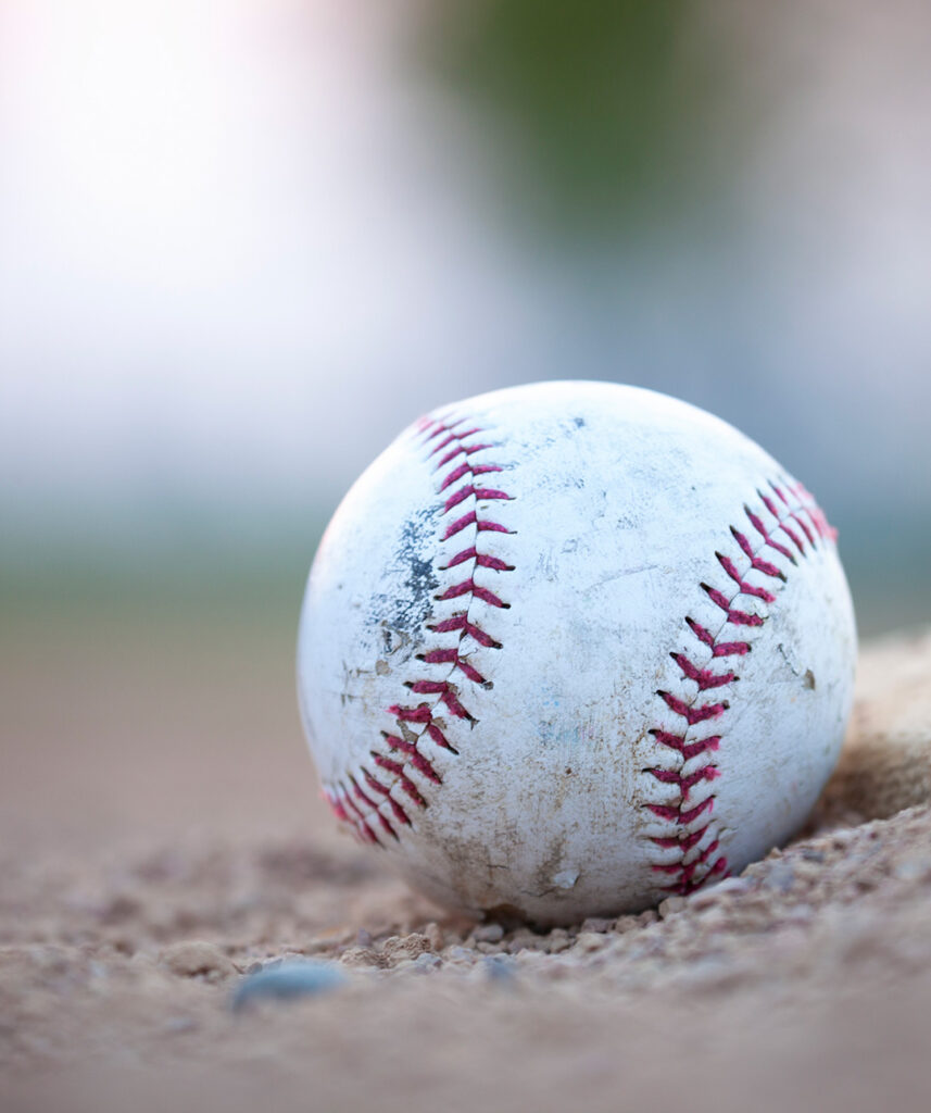 Baseball on mound graphic