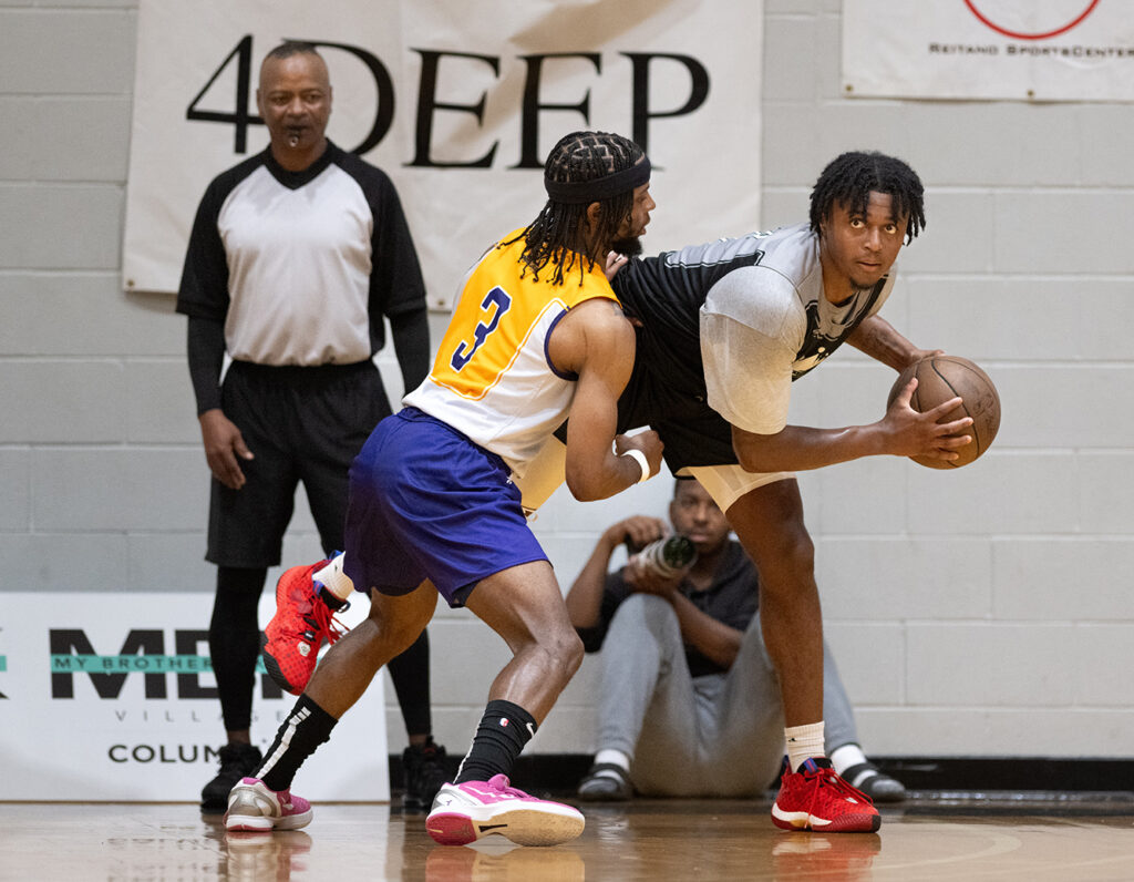 Morgan Safford and Xavier Simpson play in Kingdom League