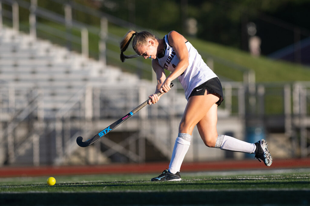 New Albany's Paige Cornelius plays field hockey