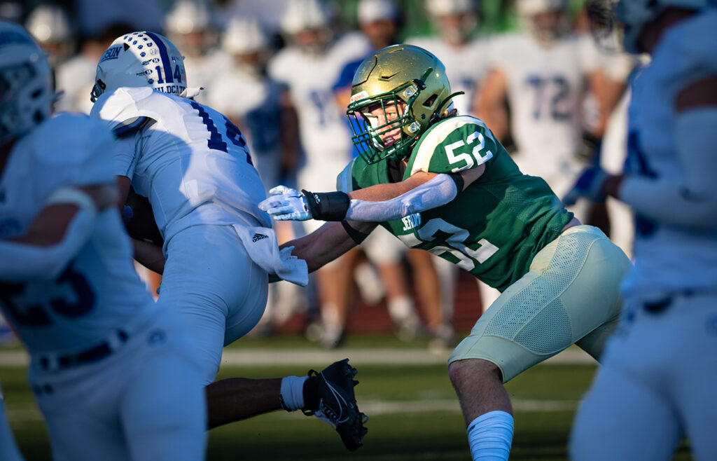 Dublin Jerome's Brady Faller pursues tackle