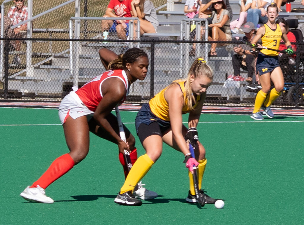 OSU field hockey's Loryn Jordon defends
