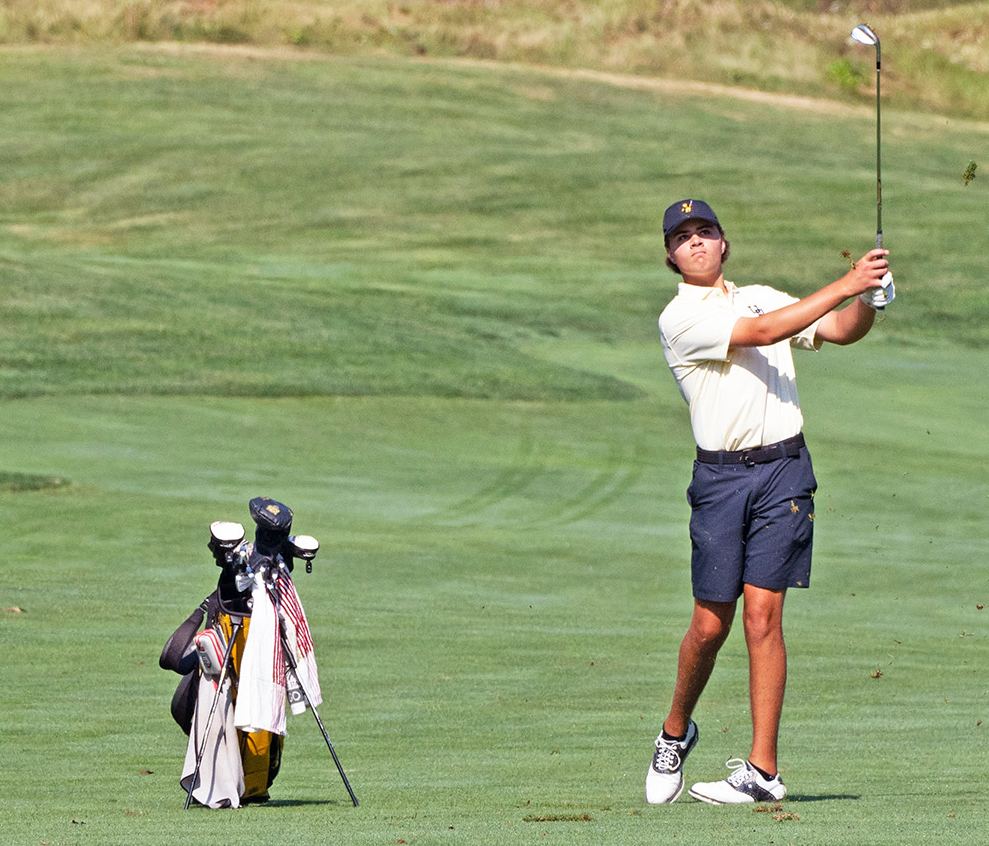 Upper Arlington golfer Mitch Stock hits approach