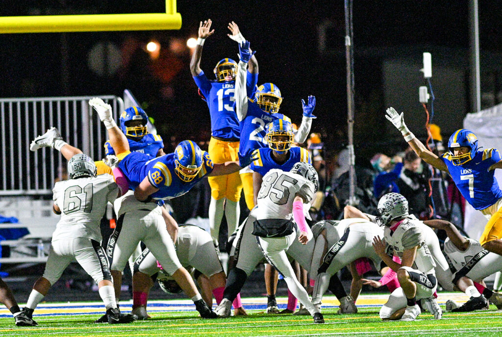 Pickerington North’s Landon Grosh kicks