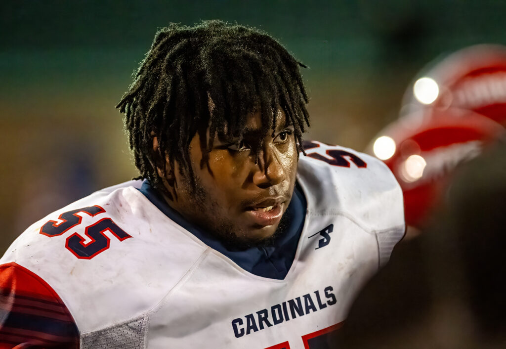 Thomas Worthington's Francis Brewu on sideline