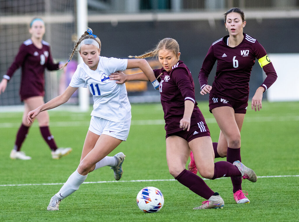 Olentangy Liberty’s Lexie Mitchem battles for ball