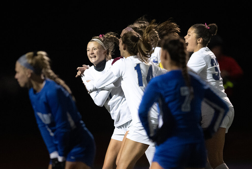 Olentangy Liberty's Lexie Mitchem celebrates goal