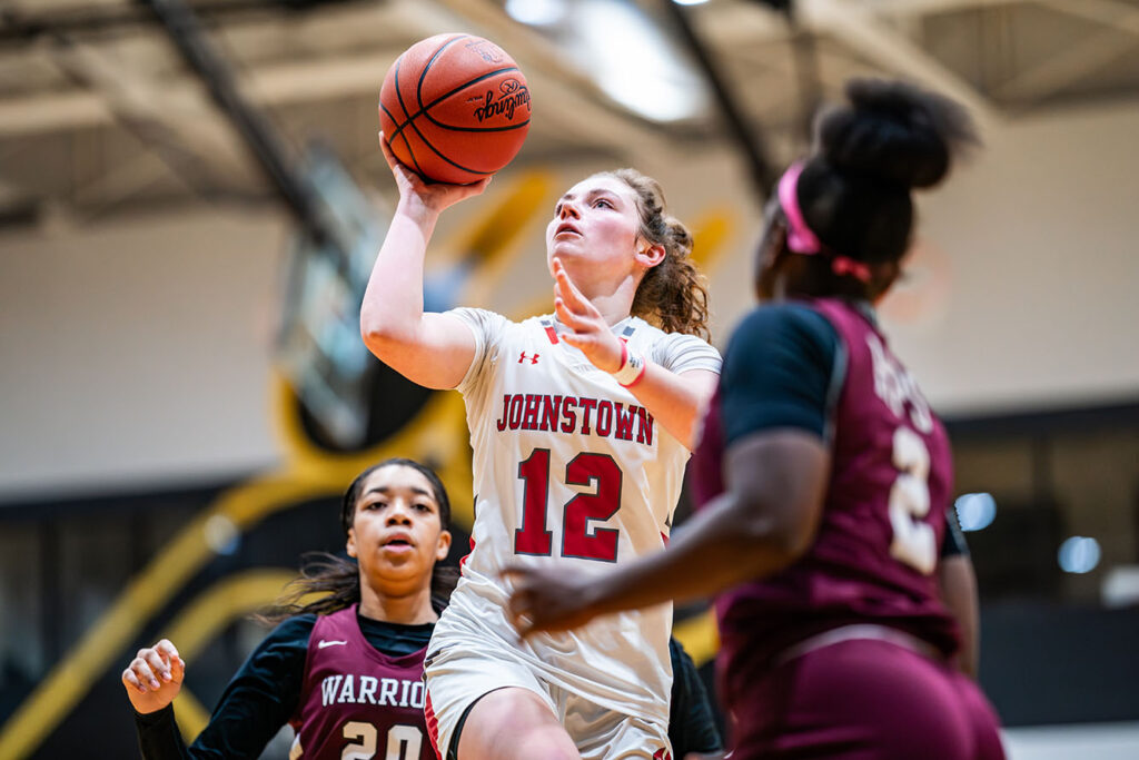 Johnstown's Abigail Adkins shoots runner