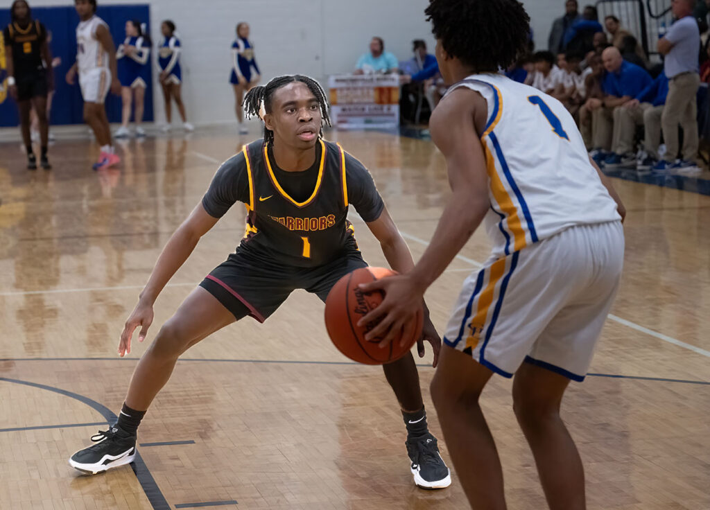Westerville North’s Micah Young defends opponent