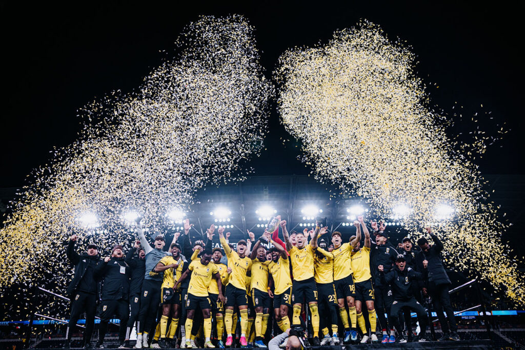 Columbus Crew celebrate after MLS championship