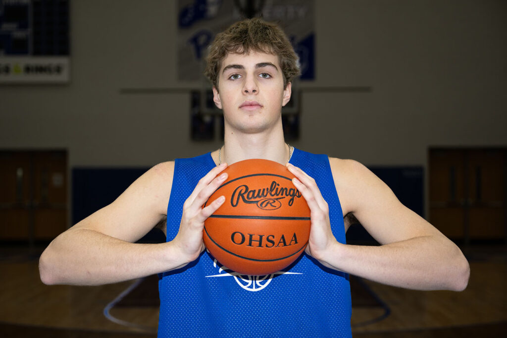 Olentangy Liberty’s Tyler Kropp poses with ball