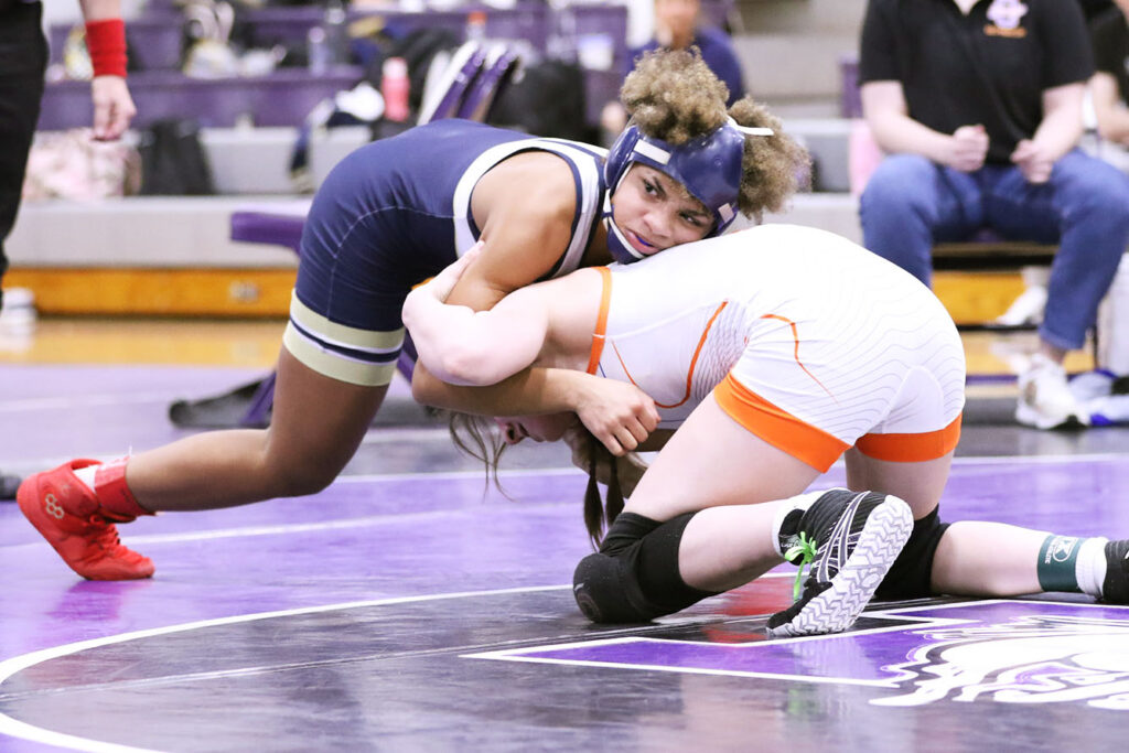 Teays Valley's Ava Miller wrestles on mat