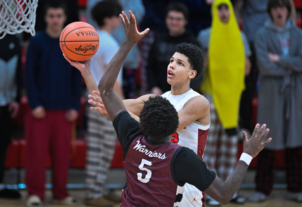 Westerville South's Kruz McClure goes to hoop
