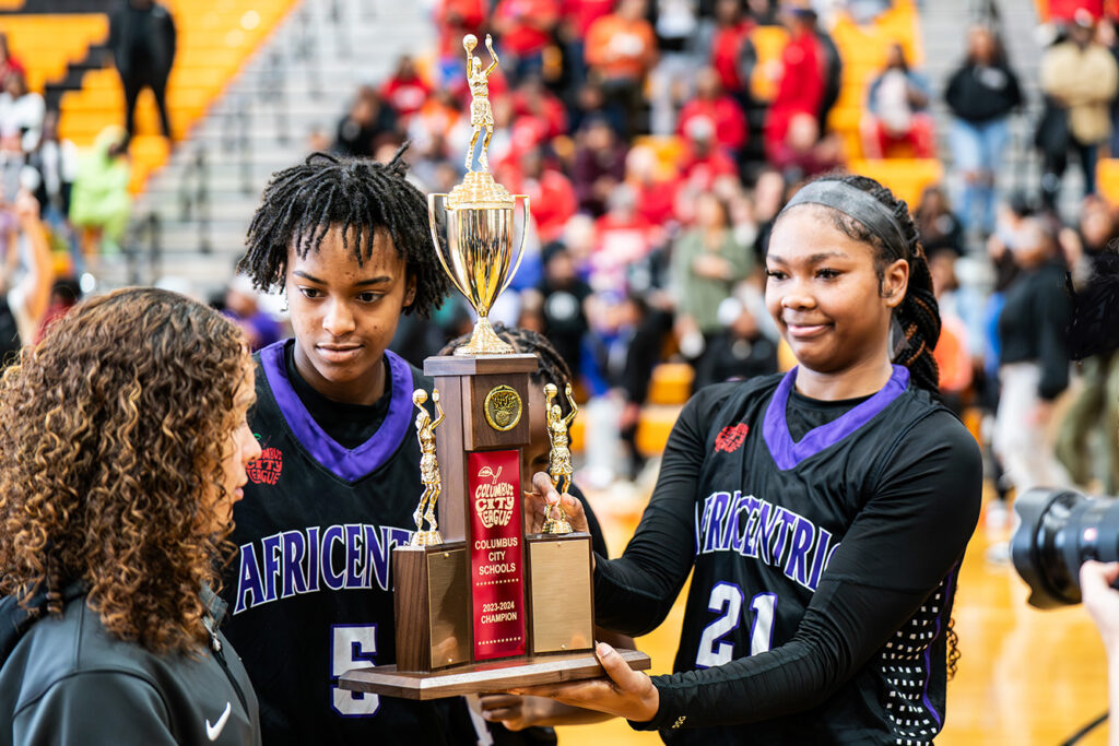 Africentric girls accept City Championship trophy