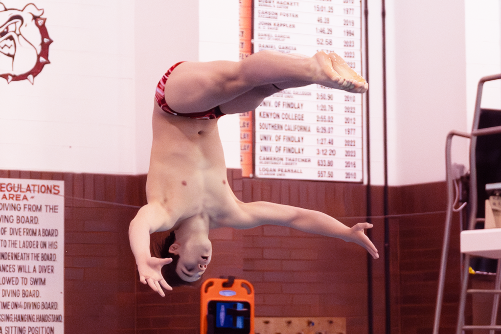 Westerville South's Andrew Keir dives