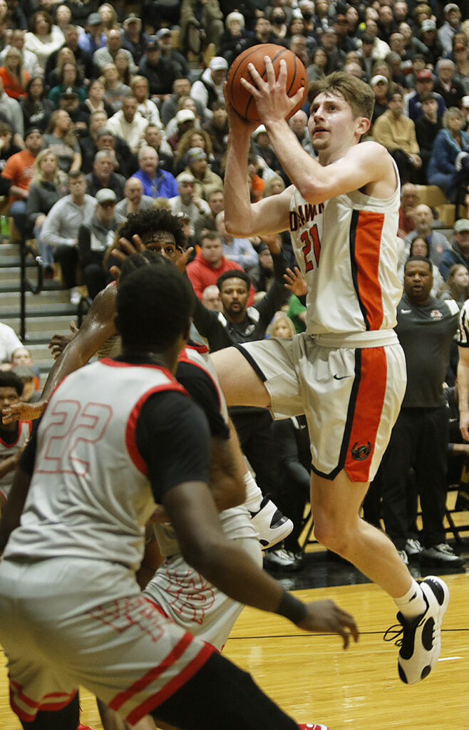 Delaware's Jesse Burris shoots