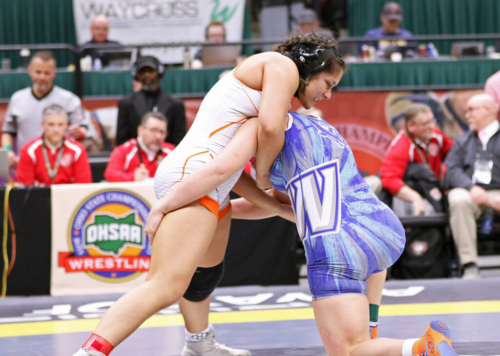 Olentangy Orange's Surraiya Mahmud wrestles