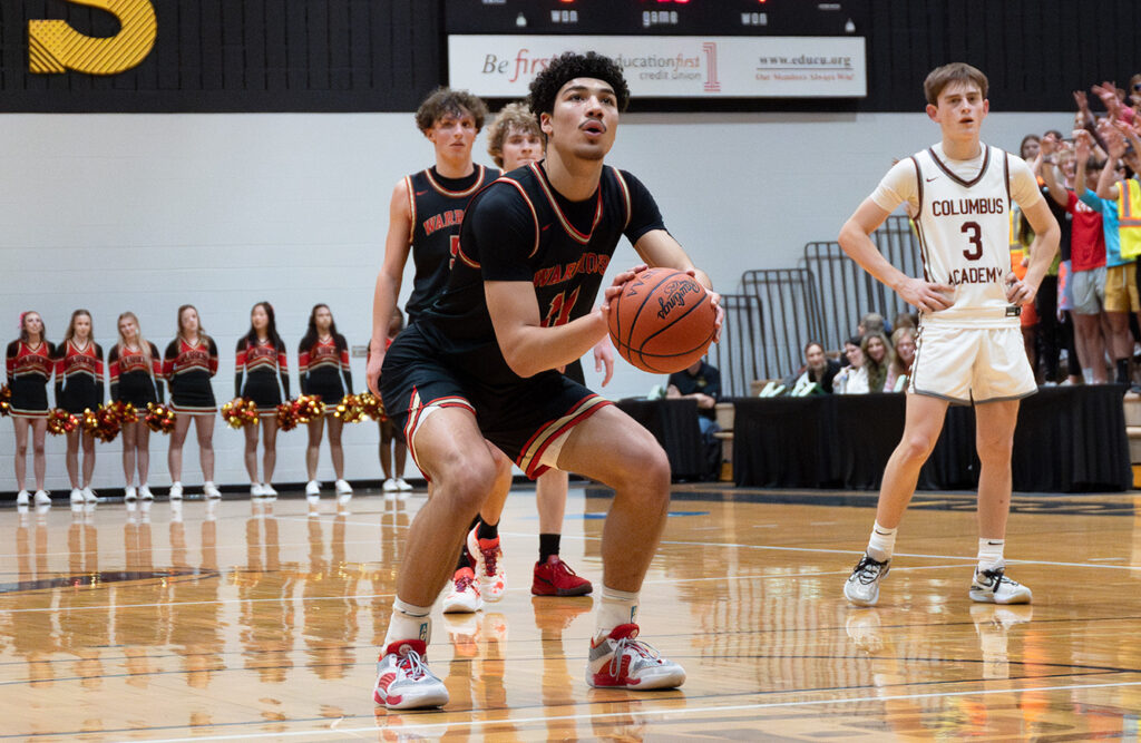 Worthington Christian's Samuel Johnson shoots free throw