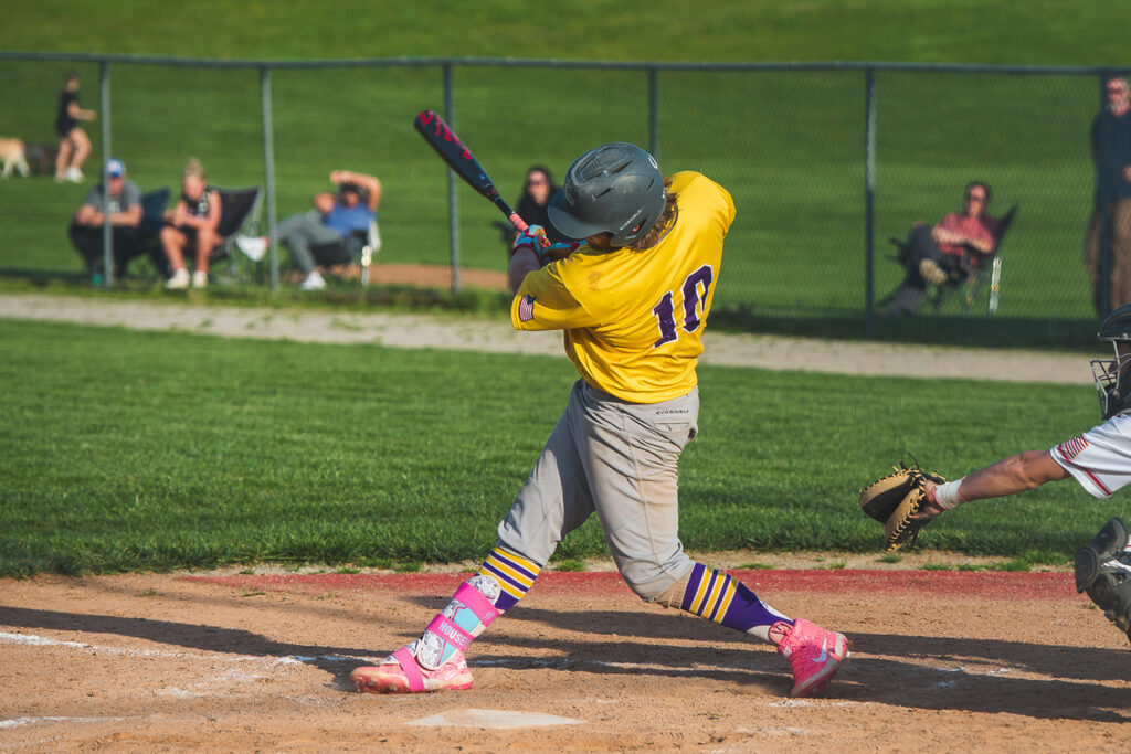 East Knox's Bryar Householder swings bat