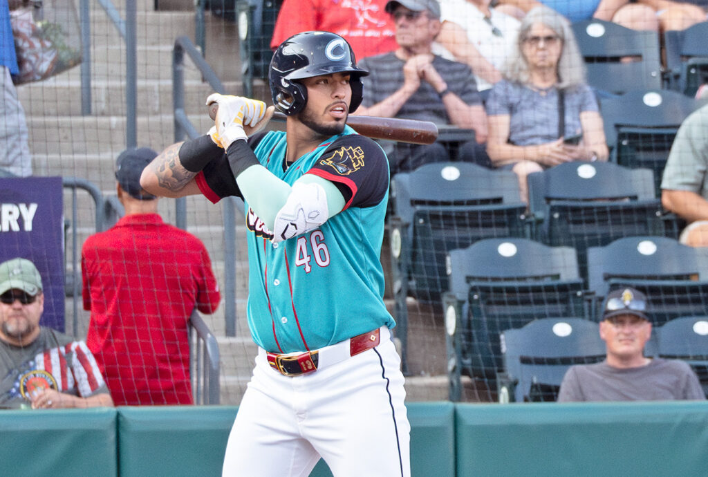 Clippers' Gabriel Arias at the plate