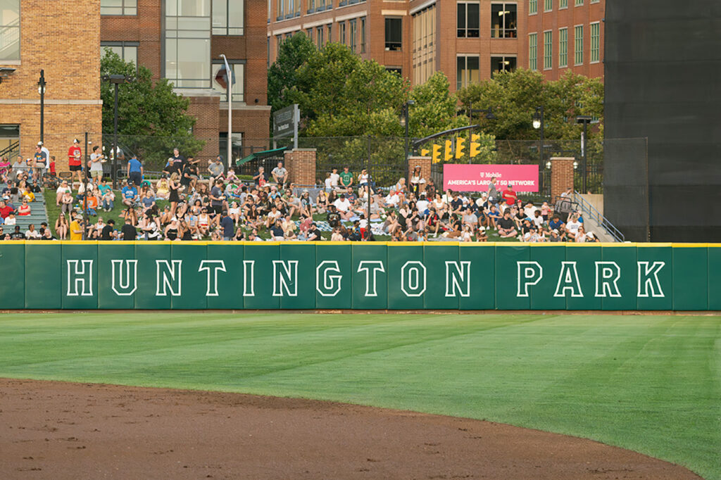 Huntington Park outfield wall