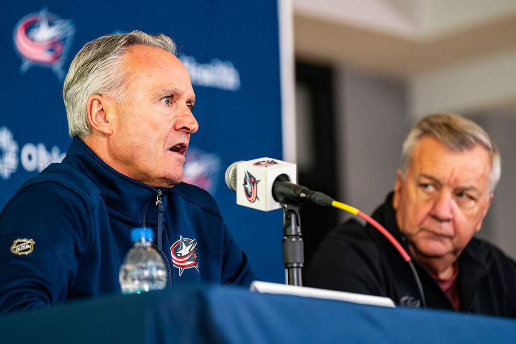 CBJ head coach Dean Everson at press conference