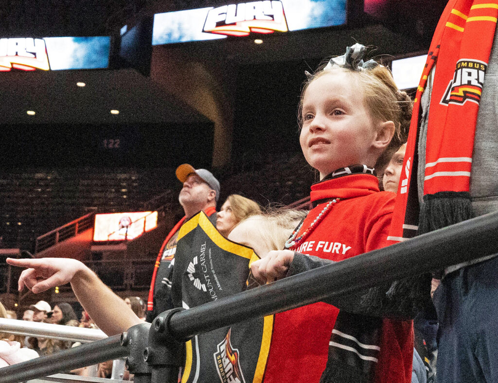 Young Fury fan in stands