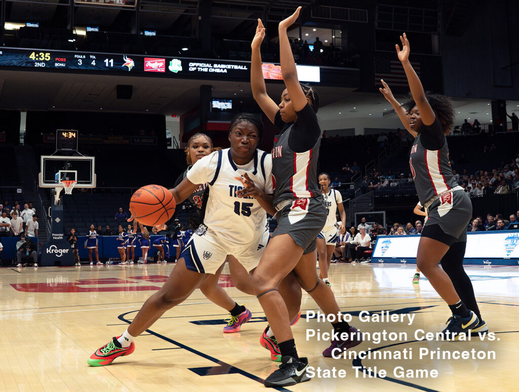 Pickerington Central's Mikaila Asamoah on baseline