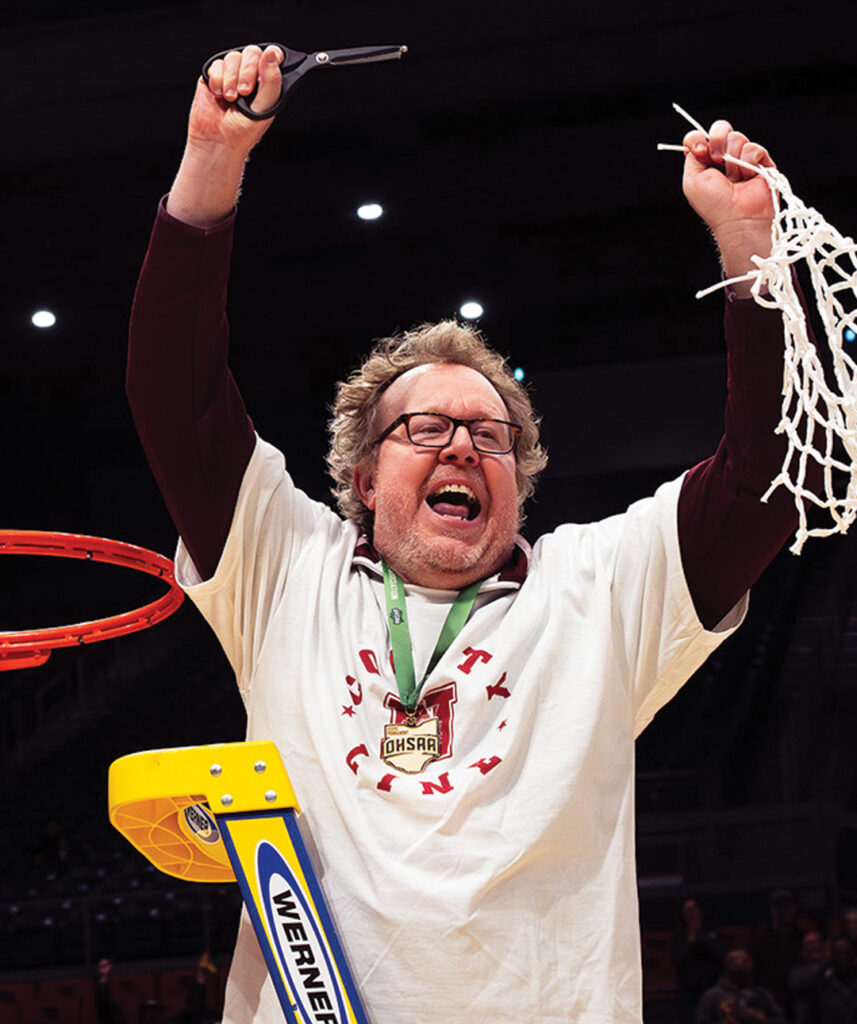 Westerville North coach Shan Trusley with net