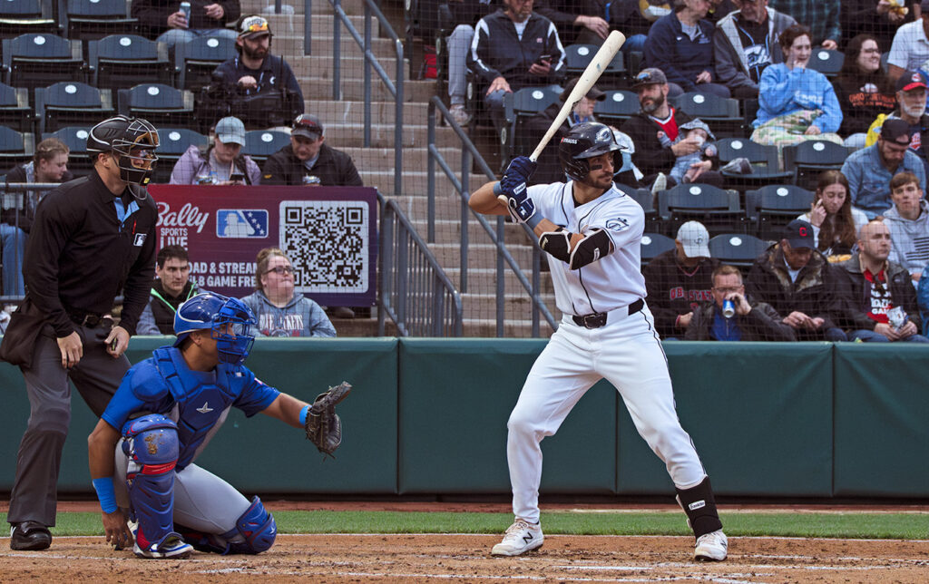 Clippers Jake Anchia at bat