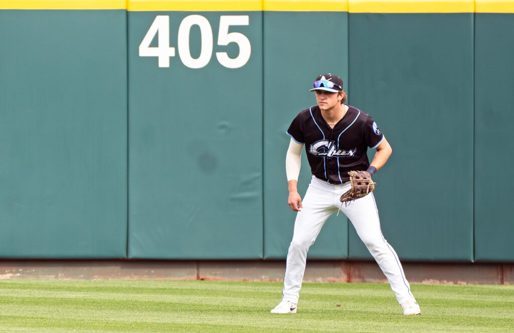 Clippers Petey Halpin in outfield