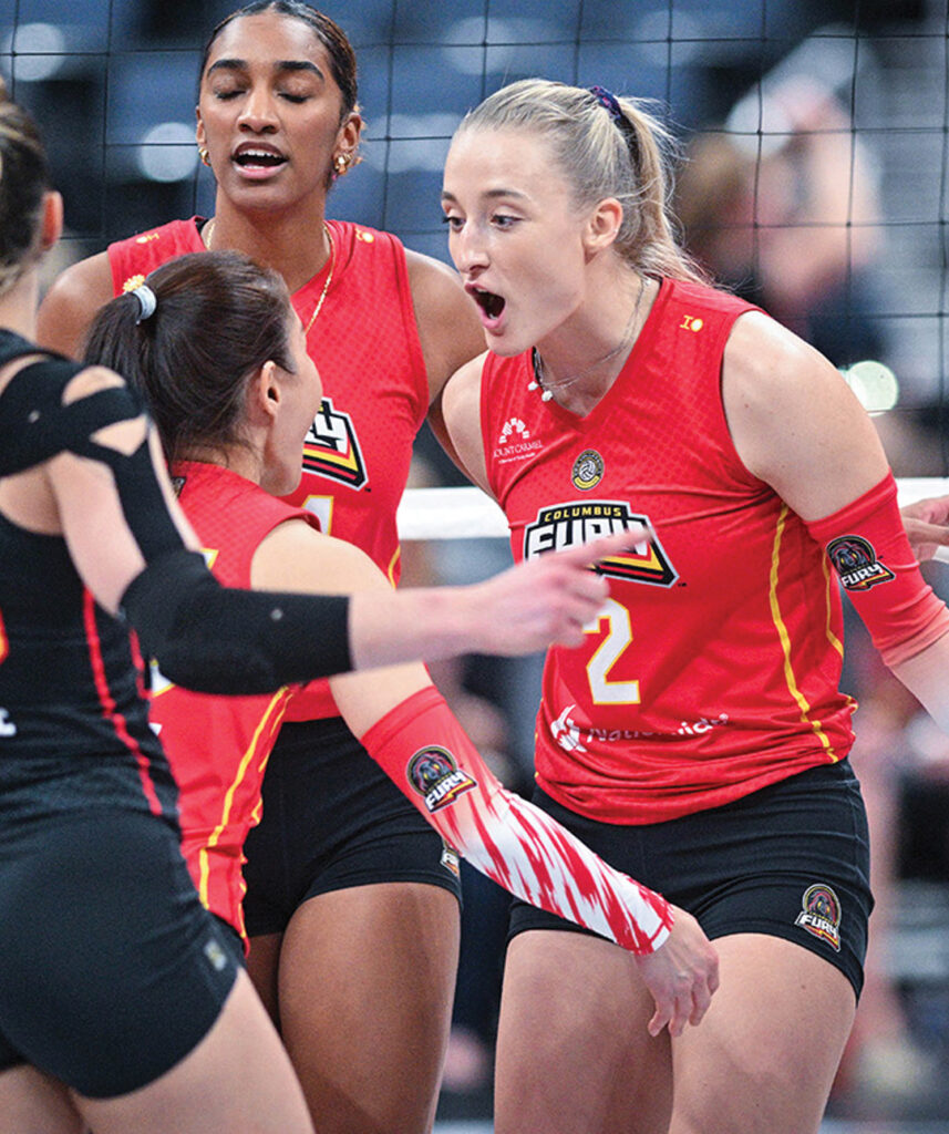 Fury's Izabella Rapacz celebrates side graphic