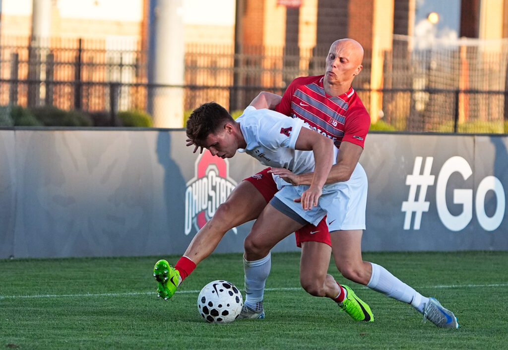 OSU men's soccer Andre Roberts battles