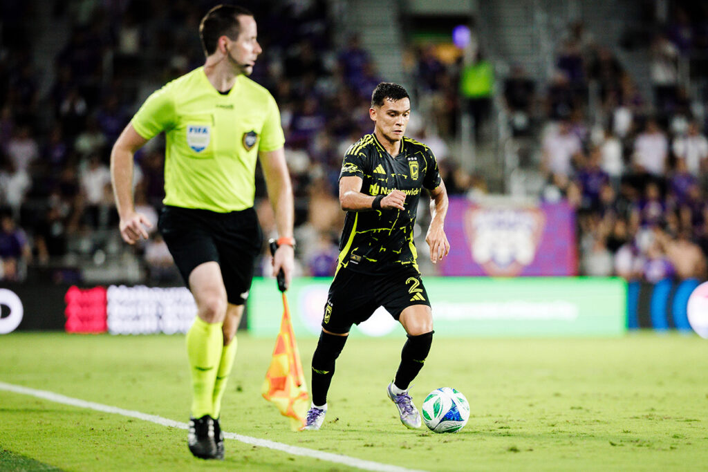 Crew Andres Herrera moves down pitch