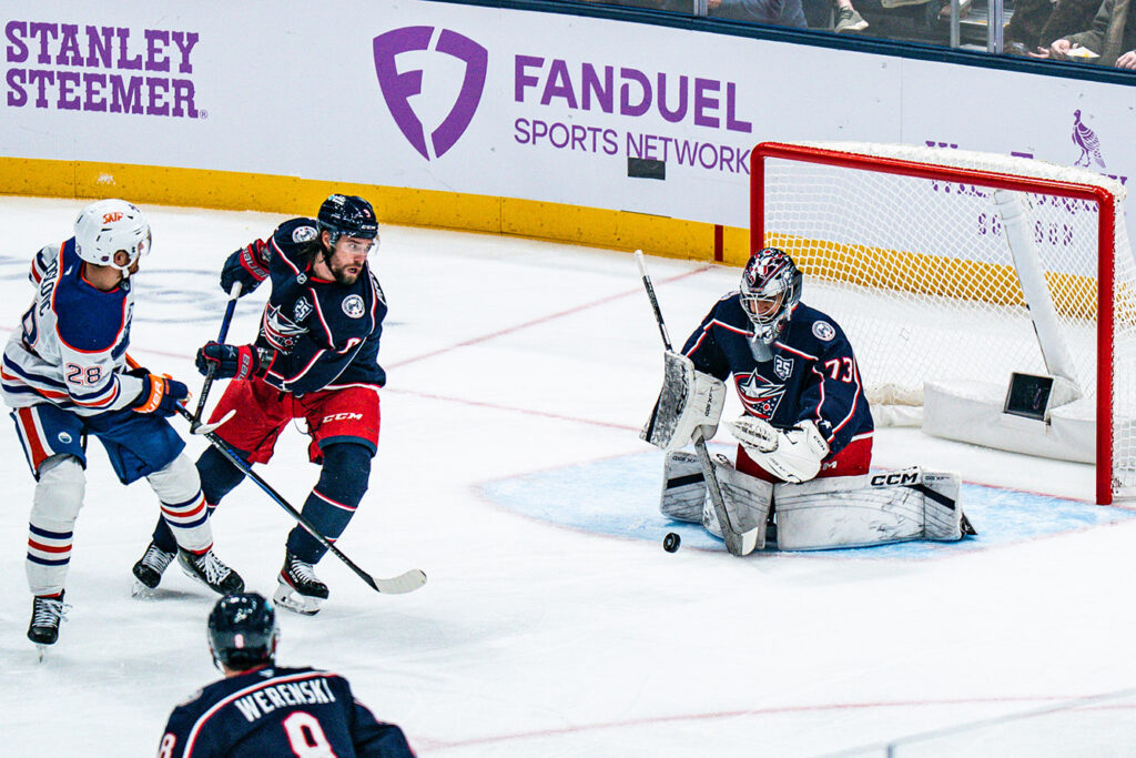 CBJ's Jet Greaves makes save