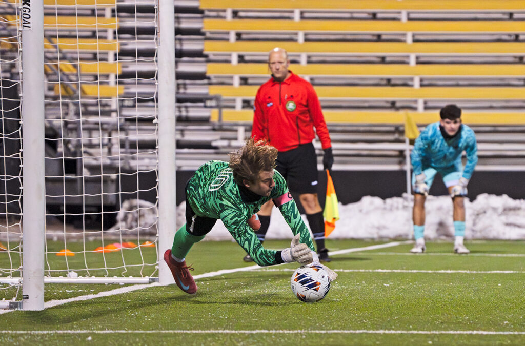 Jerome goalkeeper saves penalty kick attempt