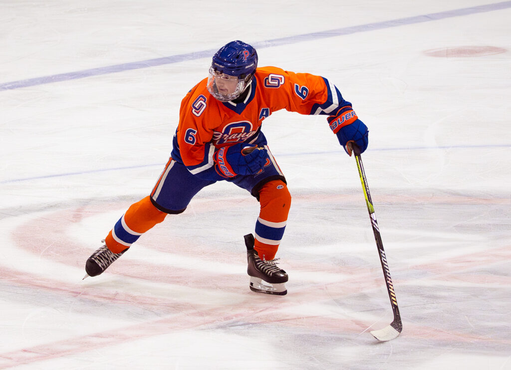 Orange's Ian Leskovich skates hard