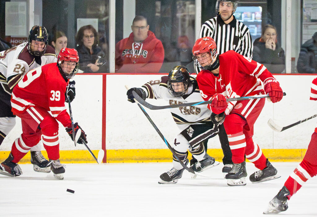 St Charles Gabe Sotak after face off